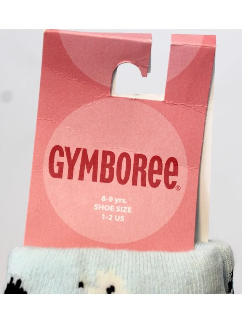 2004 Gymboree By Best Friend Light Blue Socks Poodles Dogs Lettuce fold Over Top